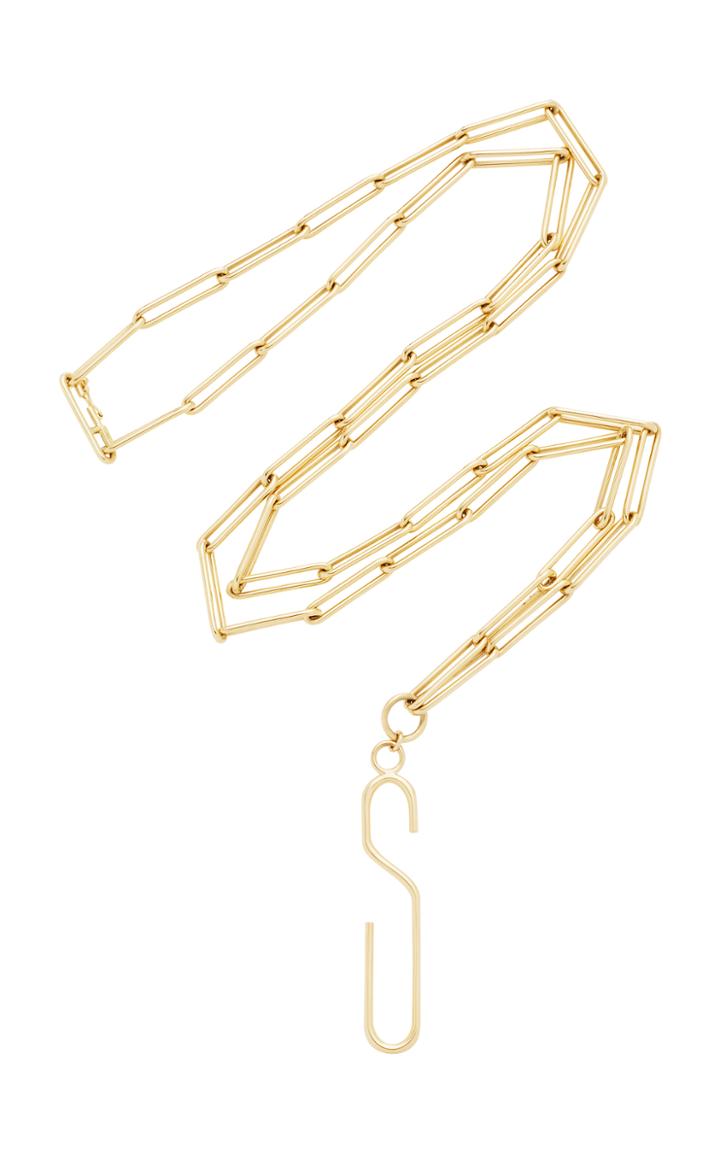 Foundrae Extended Letter Clip Pendant On Clip Chain