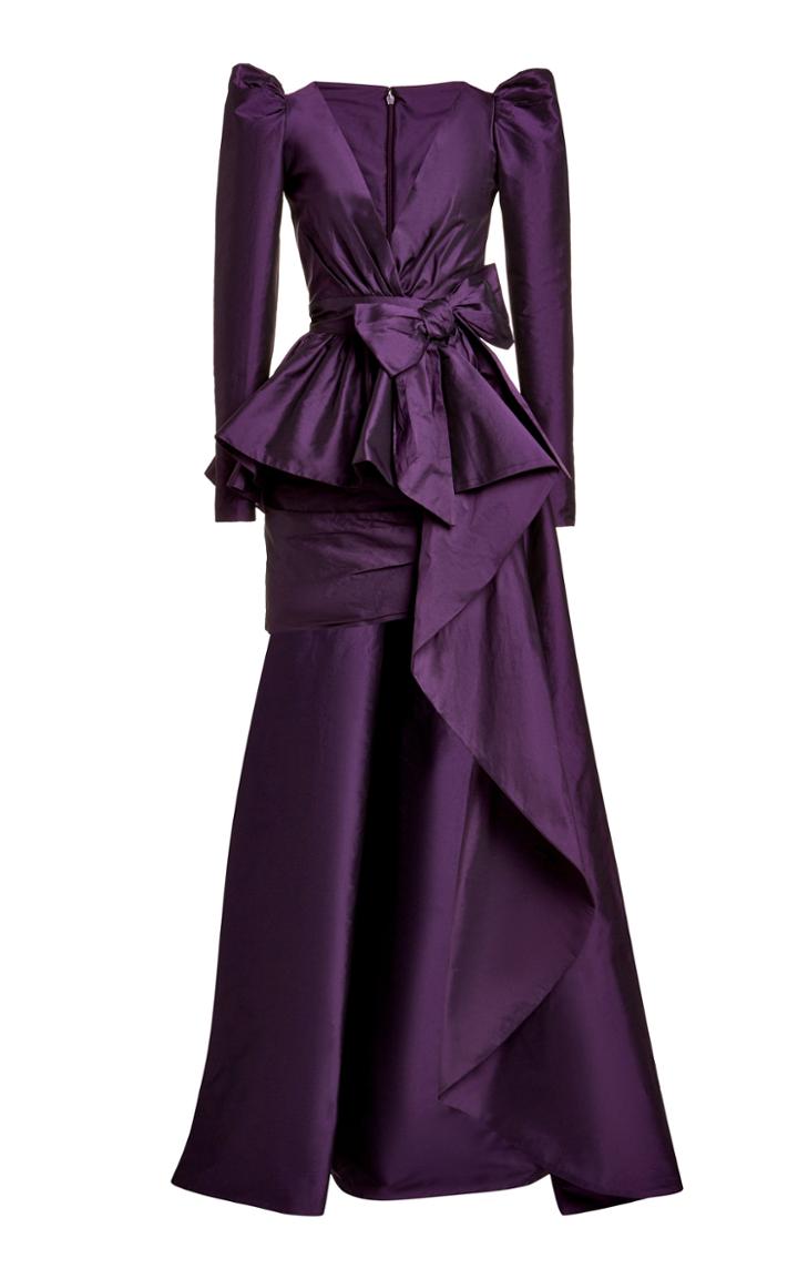 Moda Operandi Zuhair Murad Asymmetric Satin Mini Dress