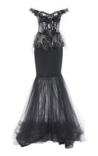 Pamella Roland Tulle And Crepe Embellished Gown