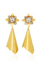 Nicole Romano Walker Gold-plated Brass Crystal Earrings