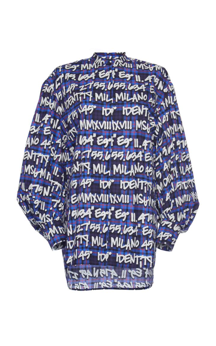 Msgm Oversized Graffiti Shirt