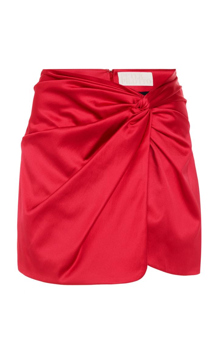 Moda Operandi Peter Pilotto High-rise Wrap-detail Satin Skirt Size: 4