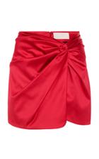 Moda Operandi Peter Pilotto High-rise Wrap-detail Satin Skirt Size: 4