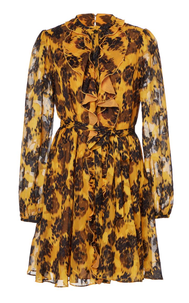 Saloni Tilly Ruffled Chiffon Mini Dress