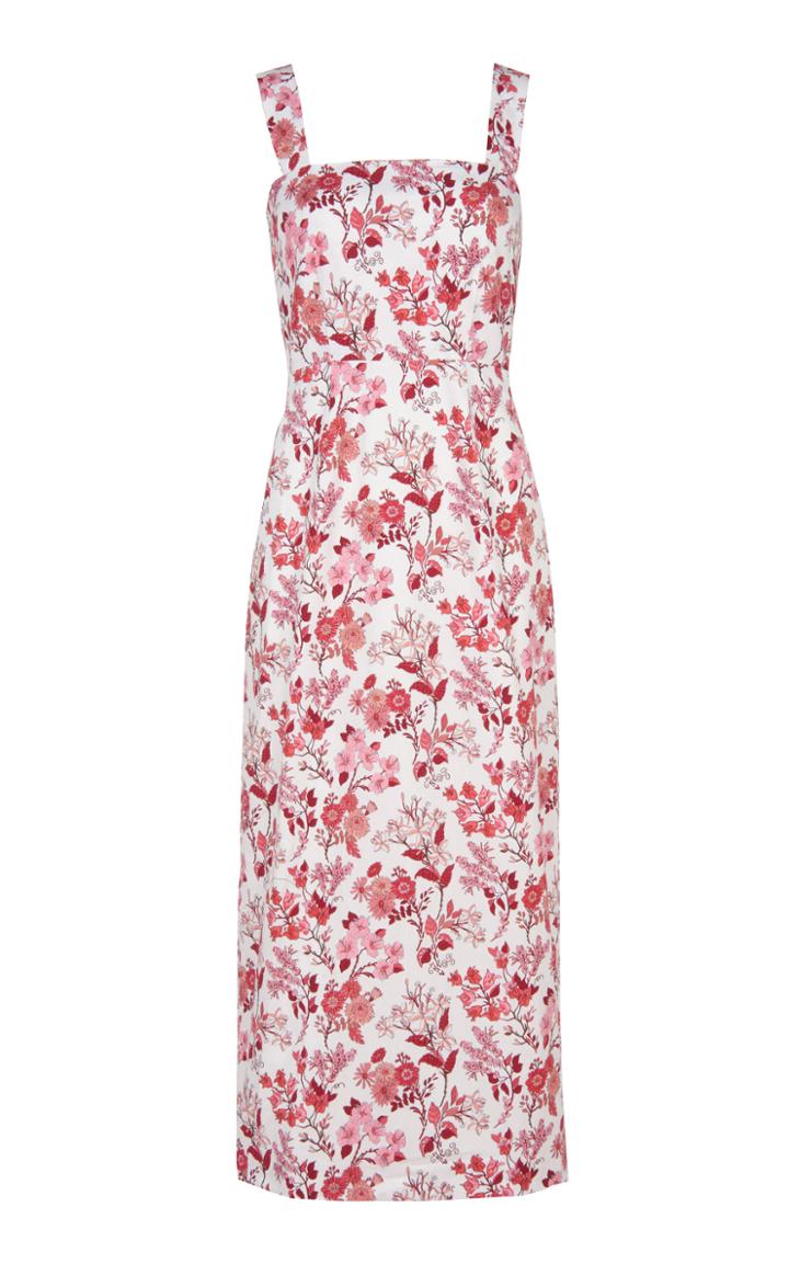 Moda Operandi Coco Shop Floral Cotton Midi Dress