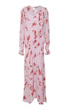 Preen Line Gilda Smocked Floral-print Chiffon Maxi Dress