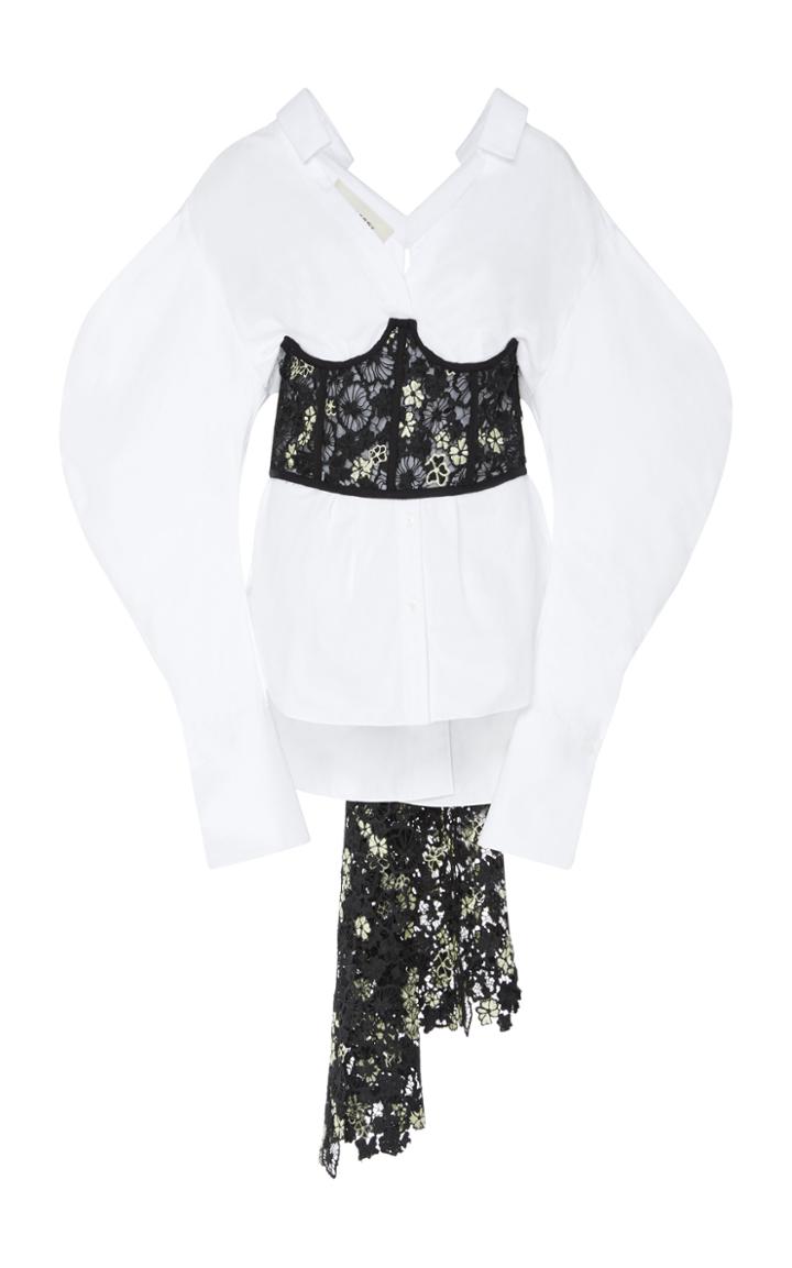Moda Operandi Hellessy Gemma Corseted Poplin Top Size: 2