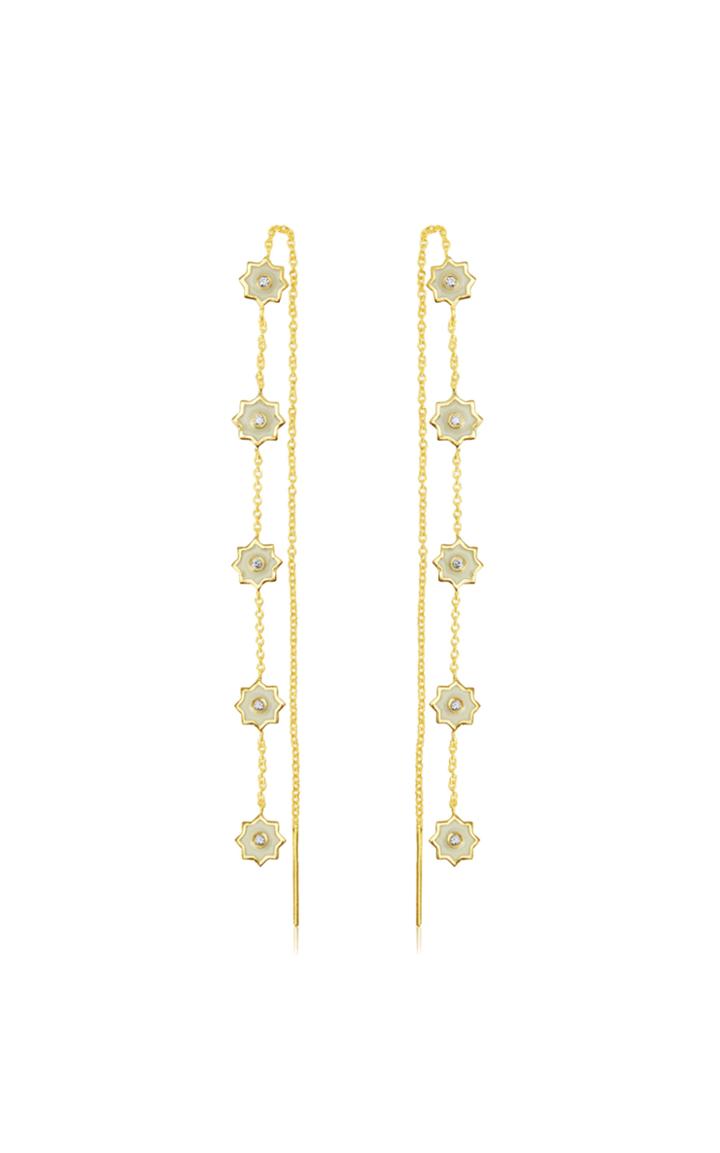 Amrapali Star-enameled 18k Yellow Gold Earrings