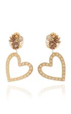 Mercedes Salazar Pearl Heart Earrings