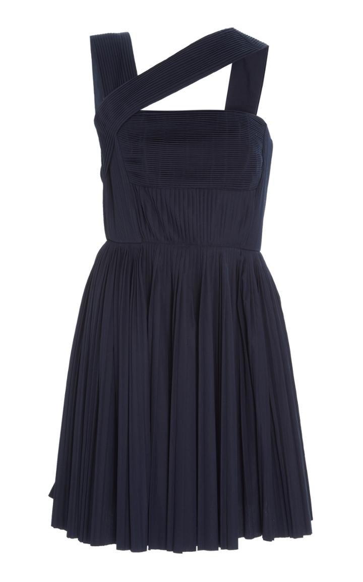 Gabriela Hearst Borda Cotton Pliss Mini Dress