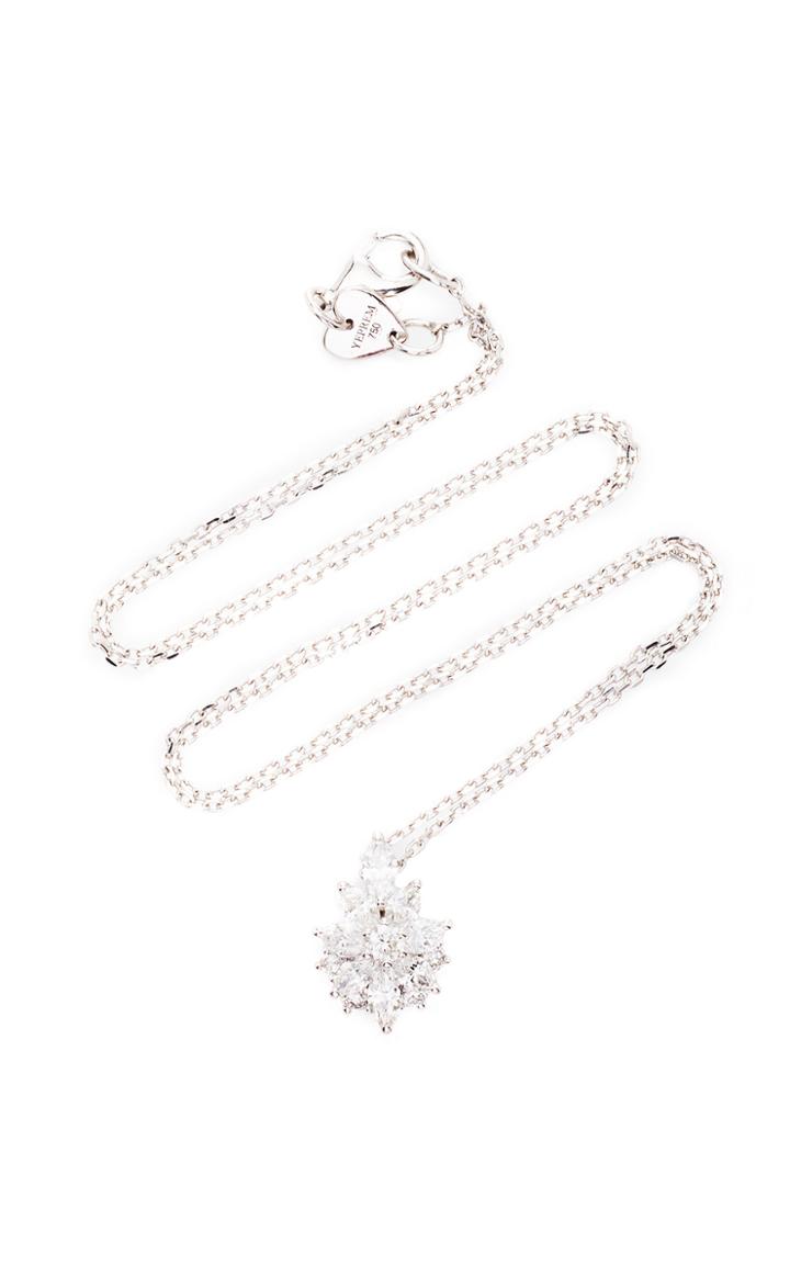 Yeprem Star Pendant 18k White And Diamond Necklace