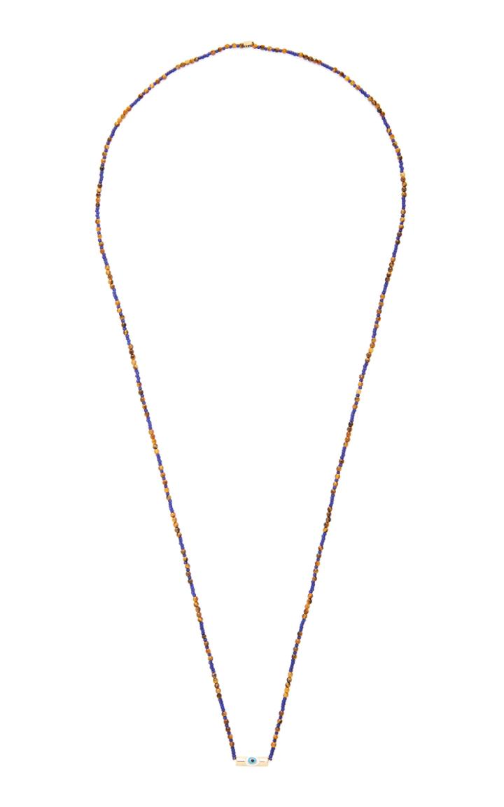 Moda Operandi Luis Morais Yellow Gold Large Enameled Evil Eye Necklace