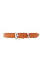 Clyde Wave Leather Belt Size: M