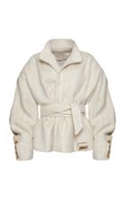 Alexandre Vauthier Tweed Wool-blend Belted Coat