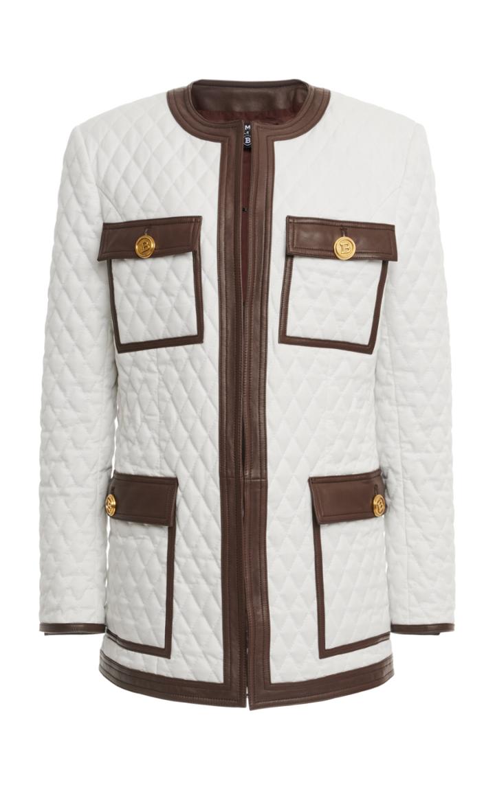 Moda Operandi Balmain Pocket-detailed Quilted Jacket