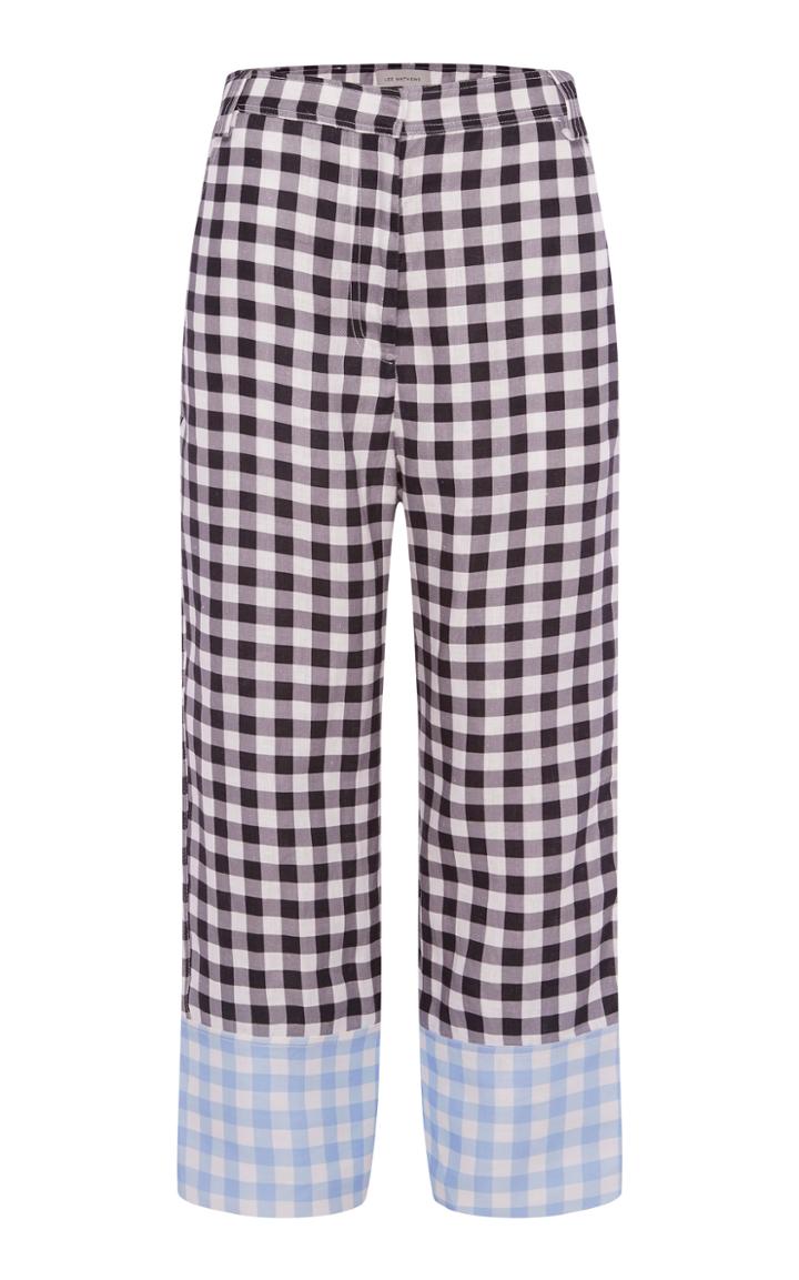Lee Mathews Clements Check Contrast Hem Pant