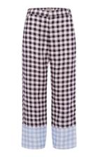 Lee Mathews Clements Check Contrast Hem Pant