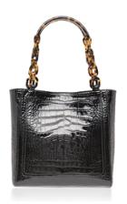 Edie Parker Mini Tote In Croc Embossed Patent