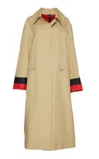 Burberry Seam-sealed Car Coat With Red Cuffs