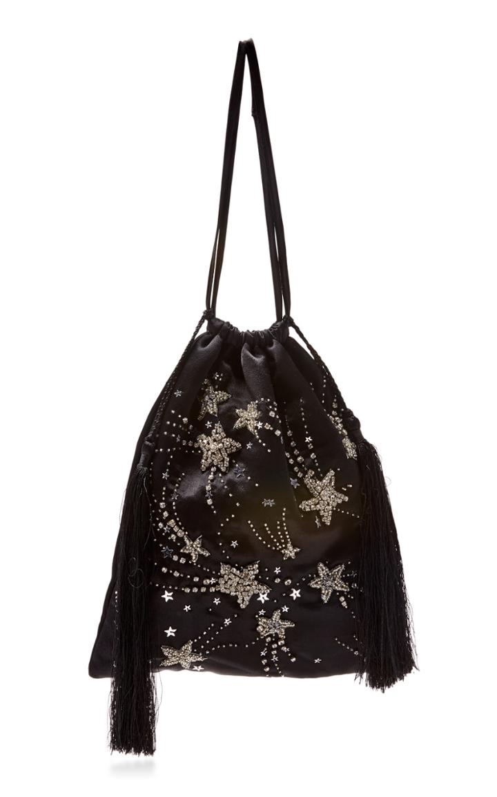 Attico Embellished Drawstring Bag