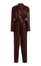 Moda Operandi Zeynep Aray Belted Leather Jumpsuit