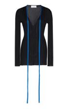 Moda Operandi Victoria Beckham Ribbed-knit Ribbon Cardigan Size: S