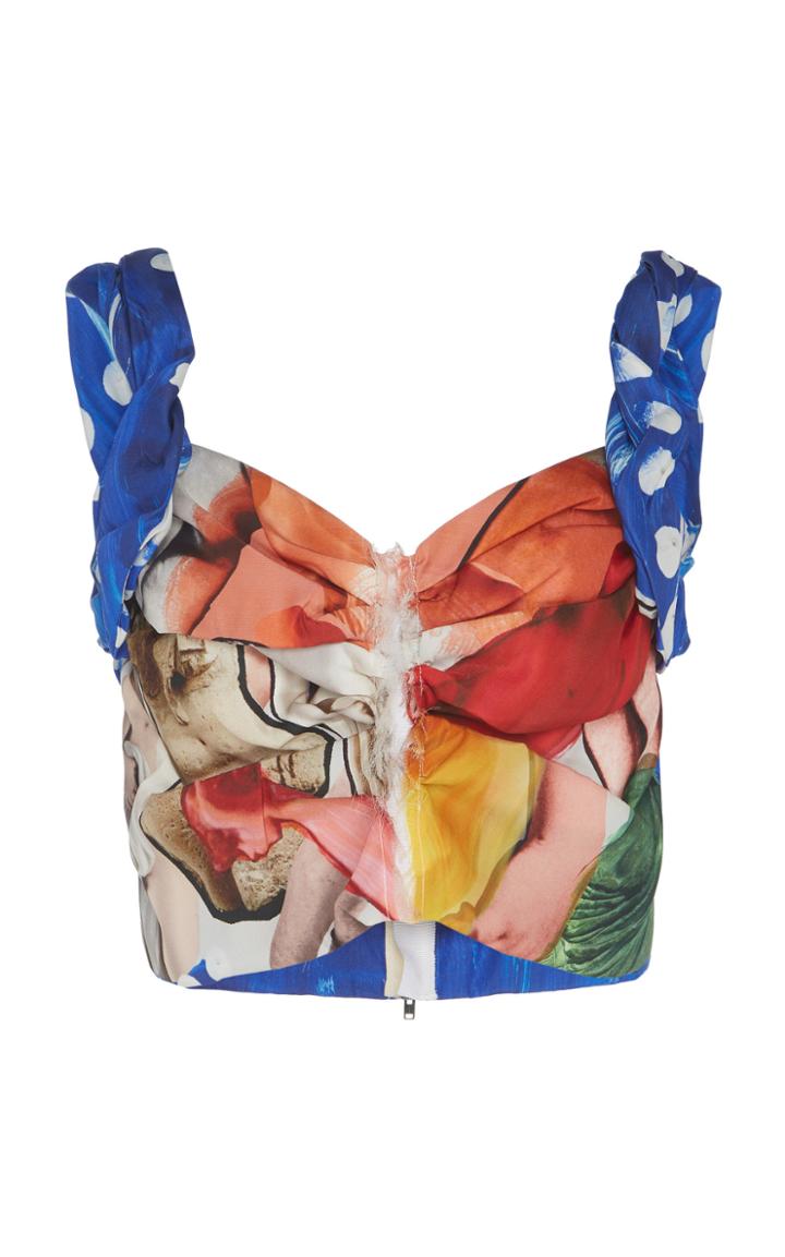 Marni Printed Silk Crop Top