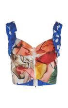 Marni Printed Silk Crop Top