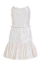 Moda Operandi Markarian Hollis Pleated Ivory Mini Dress