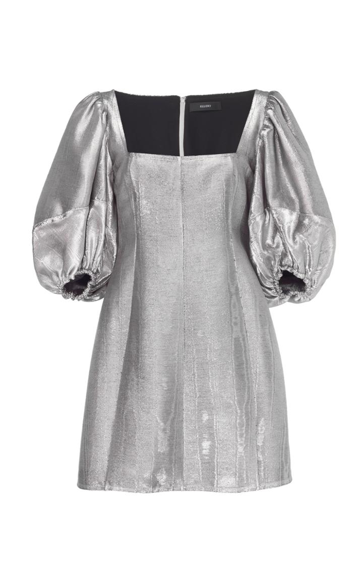 Ellery Iridescent Faille Mini Dress