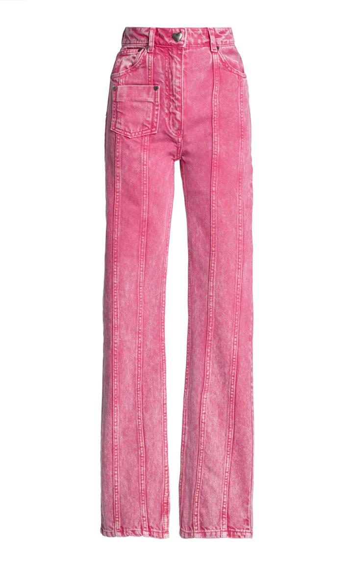 Moda Operandi Saks Potts Jewel Acid-washed Straight-leg Jeans