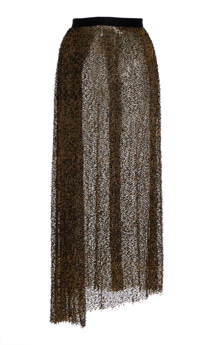 Moda Operandi Proenza Schouler Beaded Draped Assymetric Maxi Skirt Size: 4
