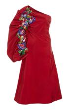 Stella Jean Embellished One-sleeve Crepe Midi Dress