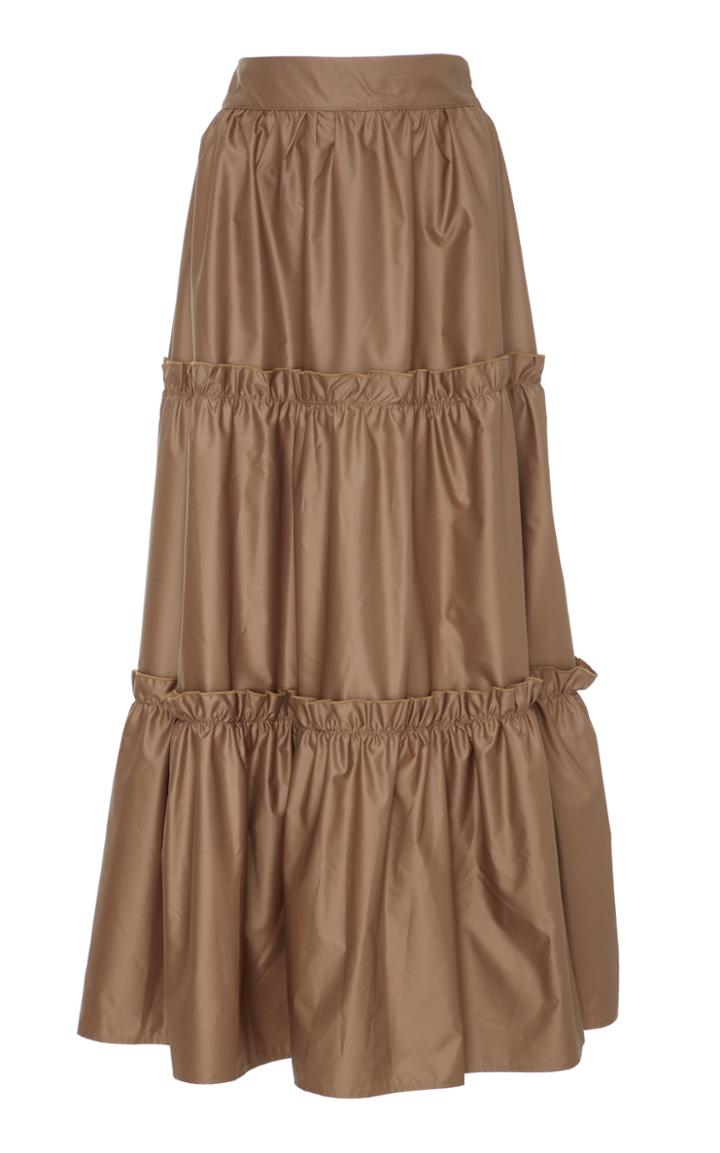 Amber Sakai Tiered Ruffle Maxi Skirt