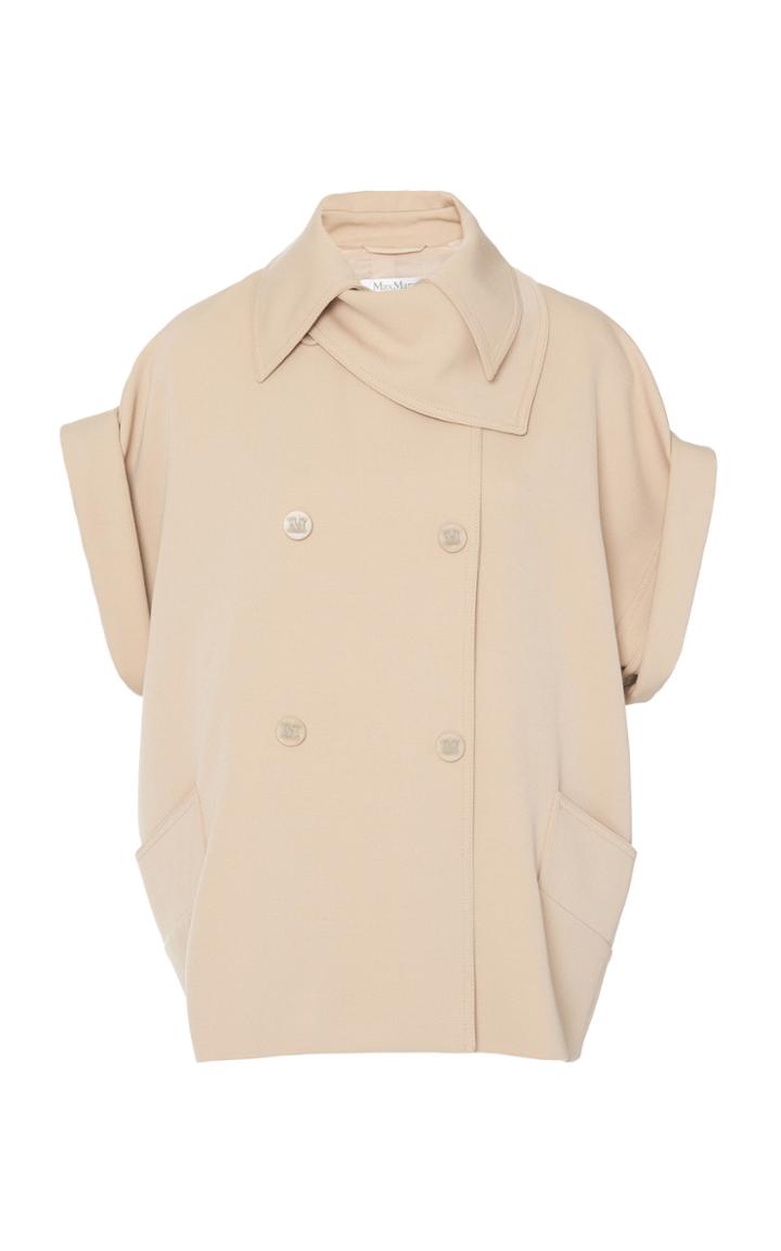 Max Mara Auronzo Double-breasted Wool-twill Jacket