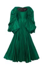 Zac Posen Ruffled Pleated Silk Gown