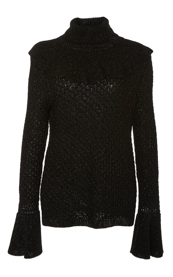Co Shimmer Ruffle Sweater