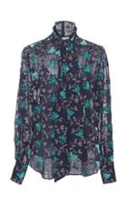 Luisa Beccaria Long Sleeve Butterfly Blouse