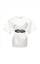Christopher Kane Puff Sleeve Crepe De Chine Dress