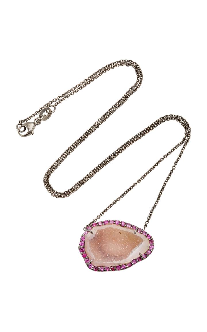 Kimberly Mcdonald One-of-a-kind Pink Geode Pendant