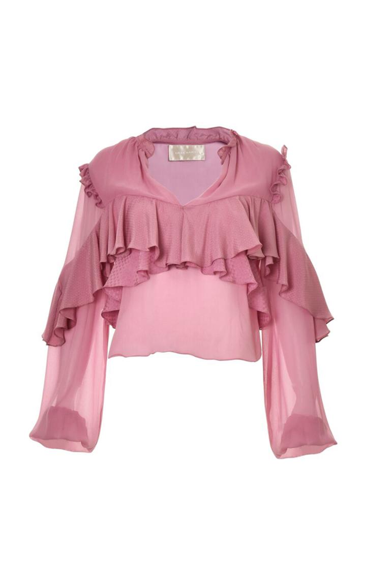 Lilly Sarti Ruffle Seda Shirt