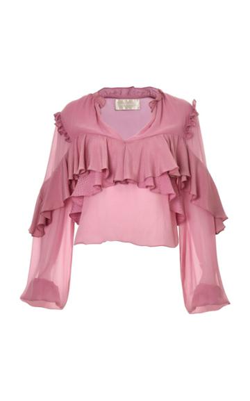 Lilly Sarti Ruffle Seda Shirt