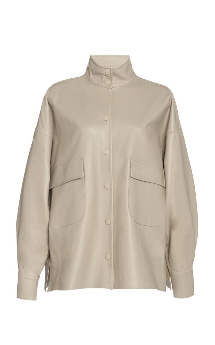 Moda Operandi Piece Of White Tina Oversized Leather Shirt