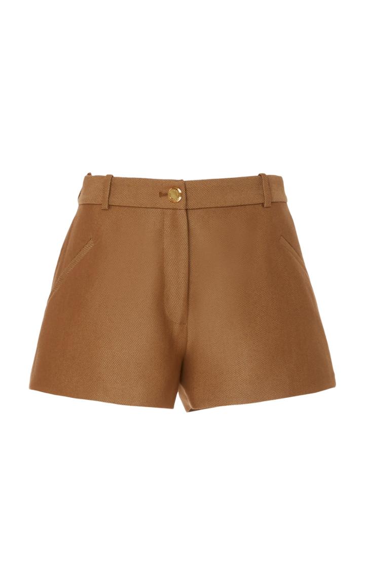 Brandon Maxwell Tweed Mini Shorts