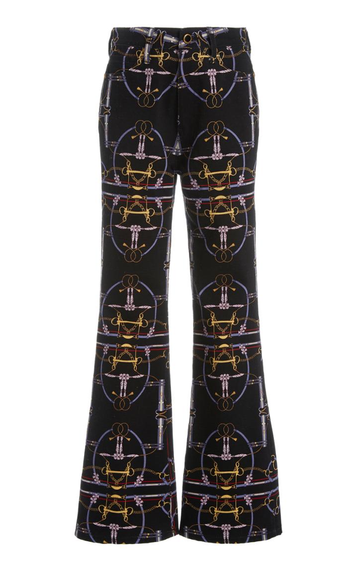 Moda Operandi Khaite Daria Printed Flared Jeans