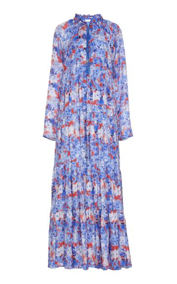 Eywasouls Cora Silk Tiered Dress