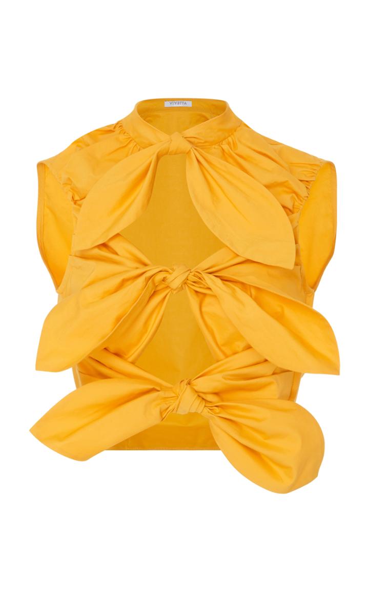 Vivetta Laomedea Knotted Cropped Top