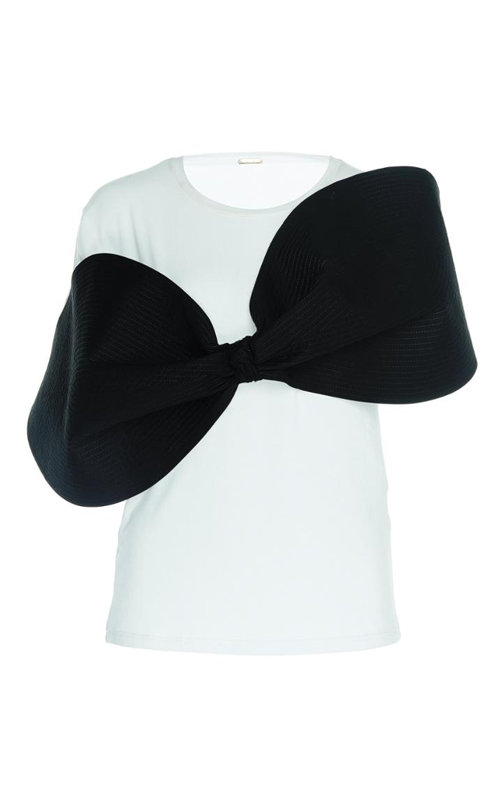 Johanna Ortiz Piper Contrast Bow Front Top