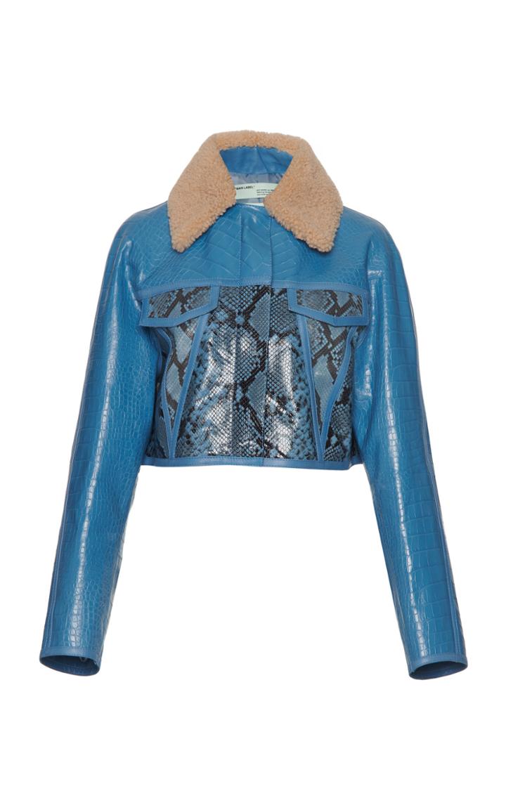 Off-white C/o Virgil Abloh Cropped Leather Jacket