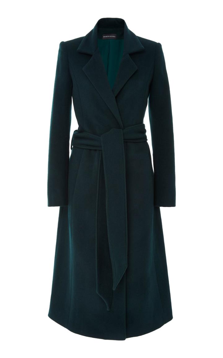 Brandon Maxwell Cash Wool Notched Lapel Topcoat